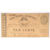 Image 1 : 1863 TEN CENT STATE OF ALABAMA NOTE