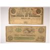 Image 1 : 18-- TWENTY FIVE CENT CITY OF NEW ORLEANS NOTE & 1863 TWENTY FIVE CENT STATE OF