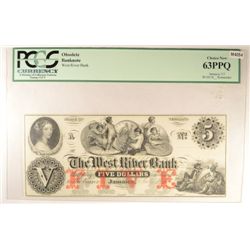 18-- WEST RIVER BANK JAMAICA, VT PCGS 63 PPQ