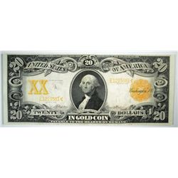 1906 $20 GOLD CERTIFICATE FR. 1184 AU/UNC VERY NICE!