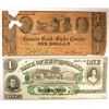 Image 1 : 1841 $1 FARMERS BANK OF BUCKS COUNTY & 185- $1 BANK OF NEW ENGLAND NOTE CU