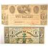 Image 1 : 1862 $2 BANK OF VIRGINA NOTE & 1862 $2 STATE OF LOUISIANA NOTE CU