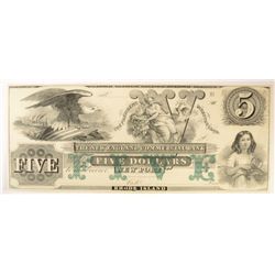 18-- $5 NEW ENGLAND COMMERCIAL BANK NOTE