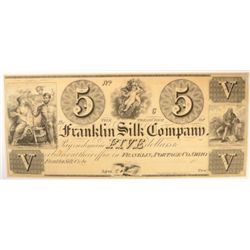 18-- $5 FRANKLIN SILK CO. NOTE CU