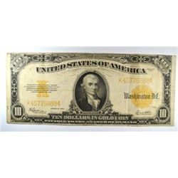 1922 $10 GOLD CERTIFICATE