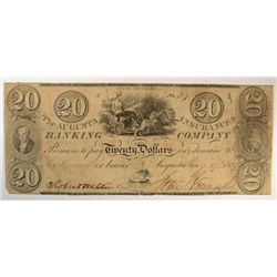 1831 $20 AUGUSTA INSURANCE & BANKING CO. GOOD