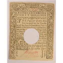 1780 40 SHILLINGS COLONIAL CURRENCY