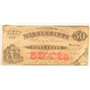 Image 1 : 1864 FIFTY CENT STATE OF MISSISSIPPI NOTE CU