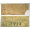 Image 2 : 1849 $5 BANK OF PITTSBURGH NOTE & 1853 $5 COCHITUTE BANK NOTE