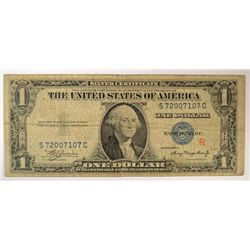 1935 A $1 SILVER CERTIFICATE "R" EXPERIMENTAL NOTE VG