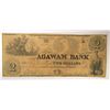 Image 1 : 1863 $2 AGAWAM BANK NOTE