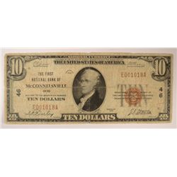 1929 $10 NATIONAL MCCONNELSVILLE, OH #46