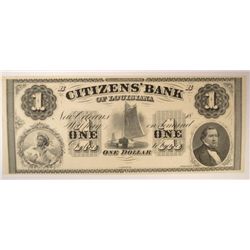 18-- $1 CITIZENS BANK OF LOUISIANA NOTE