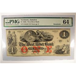 18-- $1 WEST RIVER BANK NOTE P,G 64
