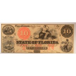 1864 $10 STATE OF FLORIDA NOTE