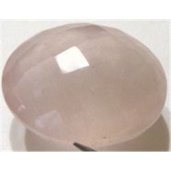 132.45 CARAT ROSE QUARTZ *BEAUTIFUL OVAL DIAMOND CUT  NATURAL GEMSTONE*!! GEMSTONE CAME OUT OF SAFE!