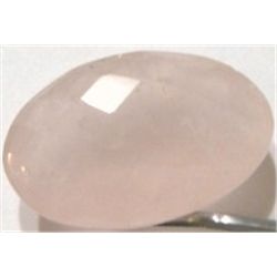 76.20 CARAT ROSE QUARTZ *BEAUTIFUL OVAL DIAMOND CUT  NATURAL GEMSTONE*!! GEMSTONE CAME OUT OF SAFE!!