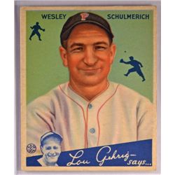 1934 Goudey #54 Wesley Schulmerich EX+