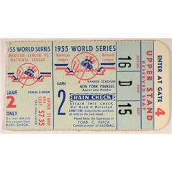 1955 World Series Ticket  American League vs National League  Game 2