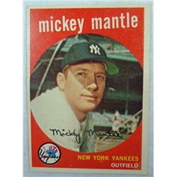 1959 Topps #10 Mickey Mantle very light back crease o/w EX Nice Color & Gloss