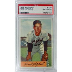 1954 Bowman #119 Fred Hatfield PSA 8 NMMT