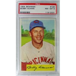 1954 Bowman #108 Bobby Adams PSA 8 NMMT