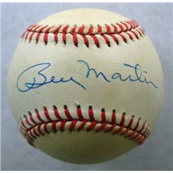 BILLY MARTIN NY YANKEE AUTOGRAPHED BASEBALL