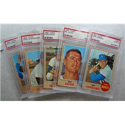 5-PSA MINT 9 1968 TOPPS BASEBALL