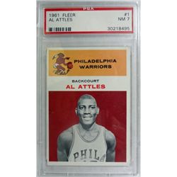 1961 Fleer Basketball #1 Al Attles PSA NM 7 Rookie