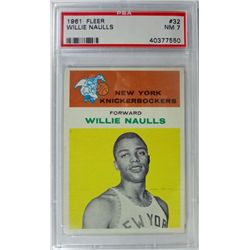 1961 Fleer Basketball #32 Willie Naulls PSA NM7