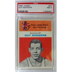 1961 Fleer Basketball #37 Guy Rodgers PSA NM7  ROOKIE