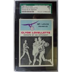 1961-62 Fleer Basketball #58 Clyde Lovellette in action SGC NM7