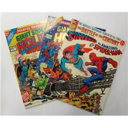 3-Vintage Treasury Size DC/Marvel Comic's, Superman vs Spider-Man plus others