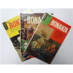 3-Gold Key BONANZA Comic Books 1960's