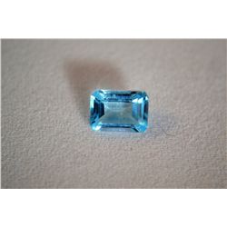 Beautiful Dark Aquamarine Gemstone Ocatagon Cut 1.10ct  7mm x 5mm