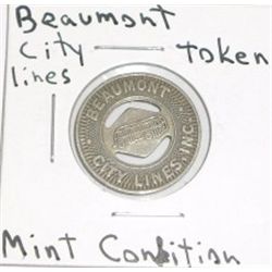 Beaumont City Lines token  MS