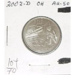 2002 D "Ohio" Quarter  AU 50***