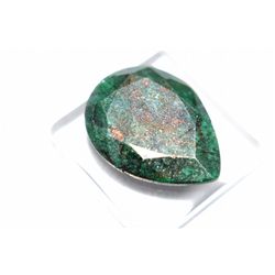 Large Green Emerald  10.85ct  Pear Cut  15 x 15mm