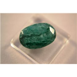 Large Green Emerald  9.45ct Oval Cut  17 x 12mm