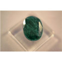 Large Green Emerald  10.25ct Oval Cut  17 x 12mm