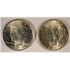 Image 1 : ( 2 ) VERY NICE CIRCULATED PEACE DOLLARS: 1923-P AND 1924-P