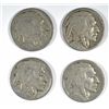 BUFFALO NICKELS 1916-S, 17, 19-S, 23-S MOSTLY GOOD