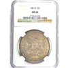 Image 1 : 1881-S MORGAN DOLLAR NGC MS64 COLOR!