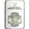 Image 1 : 1886 MORGAN DOLLAR NGC MS62 WHITE
