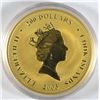 Image 2 : 2003 $ 200 SEA EAGLE COOK ISLANDS 2 OZ OF PURE .9999 GOLD! PROOF! MINTAGE 199!