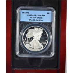 2010-W ASE ANACS PROOF 70 U.C., HOLDER HAS SCRATCH