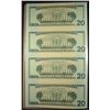 Image 3 : UNCUT SHEET OF 2004 A $20 NOTES