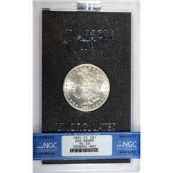 1881-CC MORGAN DOLLAR GSA/NGC MS64 NO COA, BOX