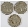 Image 2 : 1925-D FINE, 1926-S VF & 1927-S VF BUFFALO NICKELS