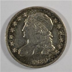 1830/29 Bust   dime RARE OVERDATE  AU  est $500-$525